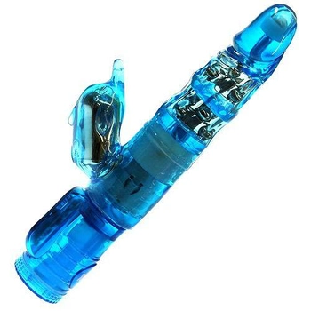 Прозрачный гелевый вибратор Twinturbo Dolphin Vibr. Blue (03651000000000000)