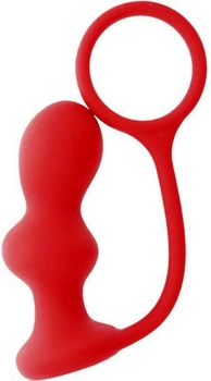 Анальная пробка с эрекционным кольцом Menzstuff Ass Jacker цвет красный (15942015000000000)
