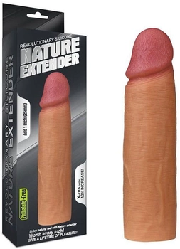 Увеличивающая насадка на пенис Revolutionary Silicone Nature Extender цвет телесный (19559026000000000)