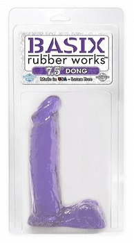 Фаллоимитатор Basix Rubber Works, 19 см цвет фиолетовый (08519017000000000)