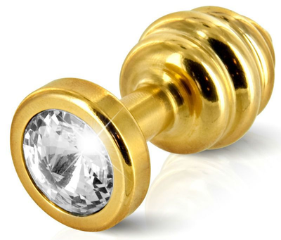 Анальная пробка Anni Butt Plug Ribbed, 2,5 см цвет золотистый (17790046000000000)