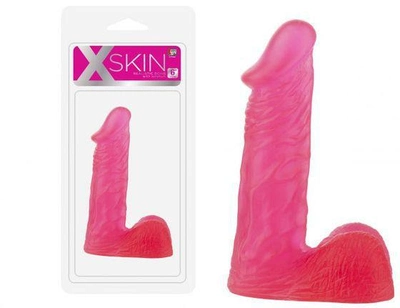 Фаллоимитатор XSkin 6 PVC dong Transparent Pink, 15 см цвет розовый (12623016000000000)