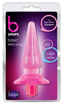 Анальна вибропробка Blush Novelties B Yours Basic Vibra Plug колір рожевий (16007016000000000)