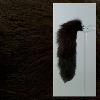 Анальная пробка Crystal Minx Real Fur Tails Brown Fox Tail с натуральным мехом коричневой лисы (16936000000000000)