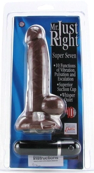 Вібруючий і пульсуючий шоколадний вібратор Mr. Just Right Super Seven (10955000000000000)