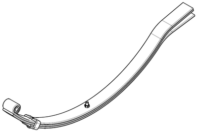 Рессора Knott Autoflex для прицепа 3 листовая 300 кг 6X1356.210-6X1356.211