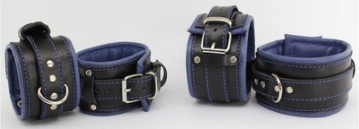 Чорно-синій комплект наручників і поножі Scappa розмір L (21676000010000000)