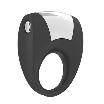 Эрекционное кольцо в виде перстня с вибрацией OVO B8 цвет черный (12394005000000000)
