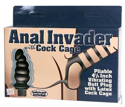 Анальный вибратор Anal Invader Cock Cage (02596000000000000)