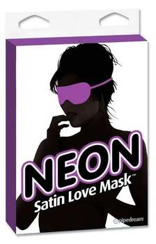 Маска на глаза Neon Satin Love Mask цвет фиолетовый (16061017000000000)
