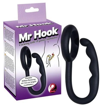 Ерекційне кільце зі стимулятором простати Mr. Hook колір чорний (15475005000000000)