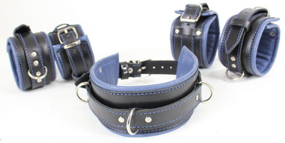 Черно-синий кожаный комплект Scappa размер L (21686000010000000)