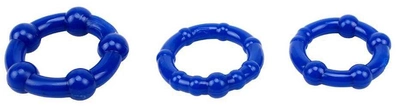 Набор эрекционных колец Chisa Novelties Beaded Cock Rings цвет синий (20754007000000000)