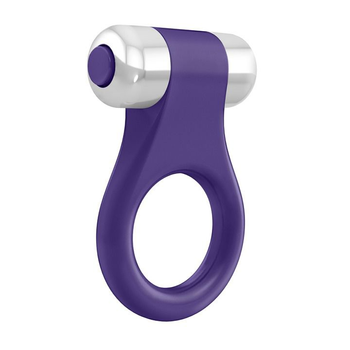 Эрекционное кольцо с вибрацией OVO B1 цвет фиолетовый (12388017000000000)