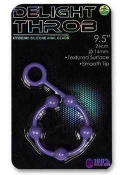 Анальная цепочка Delight Throb Anal Spiked Beads 10 inch цвет фиолетовый (14589017000000000)