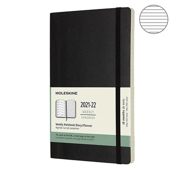 Тижневик Moleskine 2021-2022 середній чорний 8056420856316