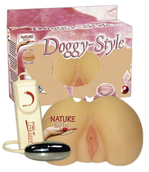 Мастурбатор с вагиной и анусом Nature Skin Doggy-Style (05336000000000000)