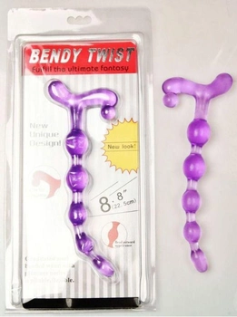 Анальный стимулятор-пробка Baile Bendy Twist цвет фиолетовый (02618017000000000)