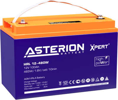 Аккумуляторная батарея Asterion HRL 12-480 W Xpert 12V 100Ah AGM