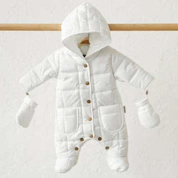 Стьобаний комбінезон MagBaby "Stitch", білий 68см (3-6міс)