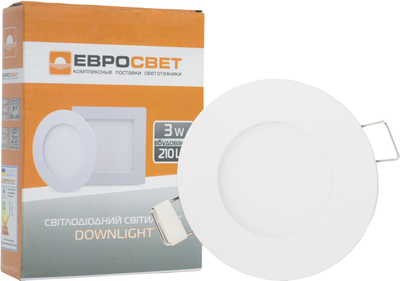 Точковий світильник Євросвітло 3 Вт 4200 K LED-R-90-3 (39169)