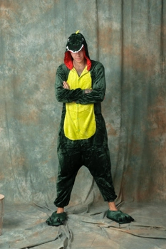 Пижама кигуруми мужская Fruity Fest Динозавр Зеленый