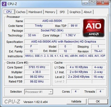 Процессор AMD Trinity A8-5600K 3.6 GHz sFM2+ / FM2 ( AD560KWOA44HJ ) Б/У