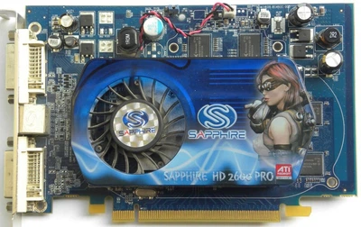 Видеокарта SAPPHIRE PCI-Ex AMD RADEON HD2600 PRO 512 MB GDDR2 ( 128 BIT ) ( DVI ) Б/У