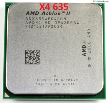 Процессор AMD Athlon II X4 635 4 Ядра, 2.9GHz, sAM3 / AM2+, Tray ( ADX635WFK42GM ) Б/У