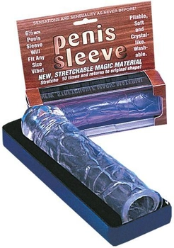 Насадка на пеніс New Stretchable 6.5 Penis Sleeve clear, 16.5 см (12624 трлн)