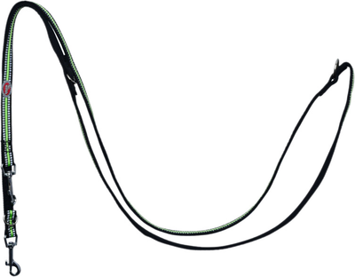 Повідець регульований Pet Nova Adjust S 1.5x240 см Чорний-зелений (L-NEO-ADJUST-REFBLACK-S) (5903031443905)