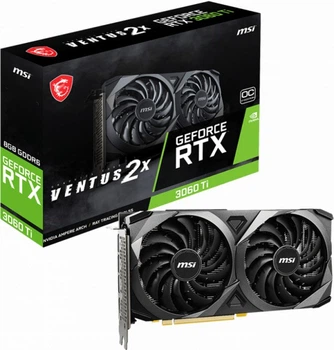 Видеокарта MSI PCI-Ex GeForce RTX 3060 Ti Ventus 2X 8G OCV1 LHR 8GB GDDR6 (256bit) (1695/14000) (HDMI, 3 x DisplayPort) (RTX 3060 Ti VENTUS 2X 8G OCV1 LHR)