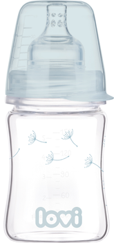 Пляшка скляна Lovi Diamond Glass Botanic 150 мл Світло-синя (74/105)