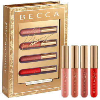 Набор блесков для губ Becca x Chrissy Cravings Lip Icing Glow Gloss Kit 4 х 2.5 g (9331137024746)