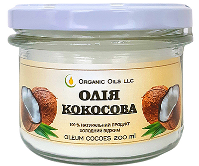 Кокосовое масло Tropicana Organic Cold Pressed Virgin Coconut Oil 100% (100 мл)