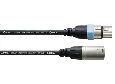 Микрофонный кабель XLR Male — XLR Female 1.5м Cordial CCM 1,5 FM