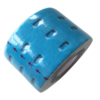 Кінезіо тейп Kinesiology Tape Madicare Punch перфорований панч тейп 5см х 5м блакитний