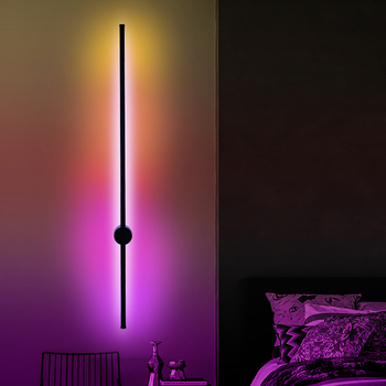 Современный светодиодный RGB настенный светильник Simple lighting в скандинавском стиле, черный (S038)