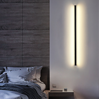 Современный светодиодный настенный светильник Simple lighting в скандинавском стиле, 3000К , черный (S039)