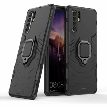 Чехол с подставкой Deexe Hybrid Case для Huawei P30 Pro - Black