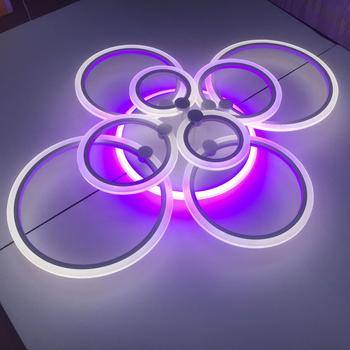 Люстра светодиодная Torus-8 Вк 224W RGB 3000-6000К 100*17см 25-35кв/м
