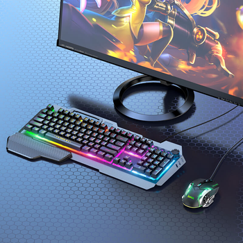 Игровой набор Gaming Combo 2-in-1 клавиатура+мышь HOCO RGB GM12 Черный