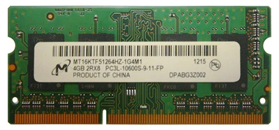 Пам'ять Micron 4GB SO-DIMM DDR3L 1333 MHz (MT16KTF51264HZ-1G4M1)