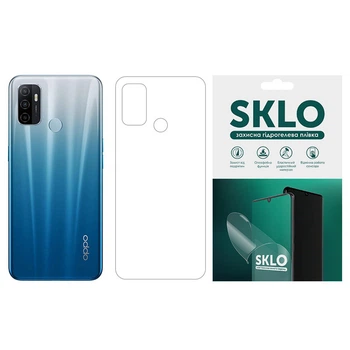 Гидрогелевая плёнка SKLO на тыльную сторону для Oppo A5 (2020) / Oppo A9 (2020) (Прозрачный) (25614)