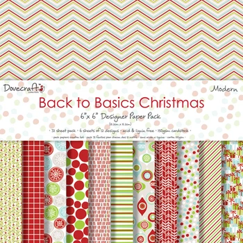 Набір паперу Back to Basics Christmas Modern 15х15 см 24 листа від Dovecraft, артикул DCXDP30