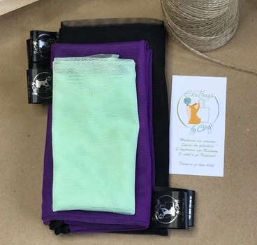 Багаторазові мішечки для продуктів Corgi bags набір з 6 экомешочков SML різнокольорові