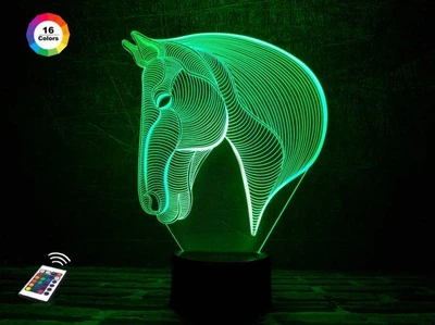 Ночник-светильник 3D "Лошадка 3" 3DTOYSLAMP 24х19 см 000262287