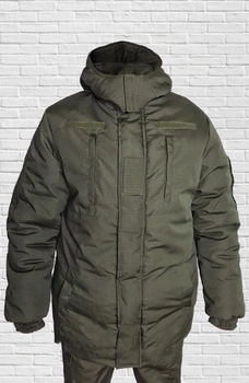 Куртка зимняя до -20 Mavens "Хаки НГУ", с липучками для шевронов, куртка бушлат для охоты и рыбалки, размер 56