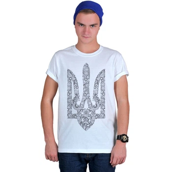 Футболка Fanbolka Тризуб Орнамент XXL Біла (24WH2XL)