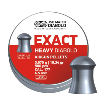Кулі для пневматики JSB Diabolo Exact (4.5 мм, 0,67 гр, 500шт)